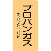 385704 [緑十字 配管識別ステッカー プロパンガス 80×40mm 10枚組 アルミ]