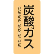 385710 [緑十字 配管識別ステッカー 炭酸ガス 80×40mm 10枚組 アルミ 英文字入]