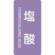 386603 [緑十字 配管識別ステッカー 塩酸 60×30mm 10枚組 アルミ 英文字入]