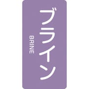 386612 [緑十字 配管識別ステッカー ブライン 60×30mm 10枚組 アルミ 英文字入]