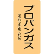 386704 [緑十字 配管識別ステッカー プロパンガス 60×30mm 10枚組 アルミ]