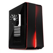 RedLine シリーズ LED搭載 左右非対称 アンバランスデザインケース（黒） SST-RL07B-G