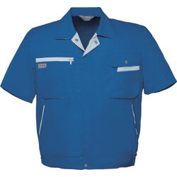 5321-006-L [アイトス 帯電防止半袖ブルゾンブルーL]