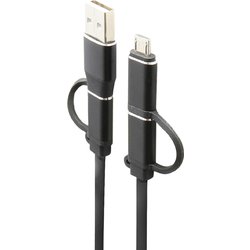 よくばりケーブル4in1ケーブル 1.0m ブラック FS-4IN1-100BK