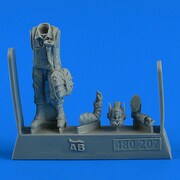 ARB480207 WW.II 米陸軍航空軍 パイロットw/パラシュート [1/48スケール レジン製ミリタリーフィギュア]