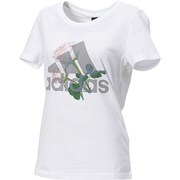 FYM88-ED6159-J/M [W MH ビッグロゴ フラワー Tシャツ]