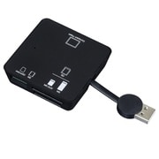 USB2.0マルチメモリリーダライタ SD+microSD+CF/MS対応 ブラック CRW-6M73BK