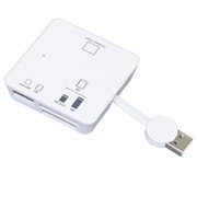 USB2.0マルチメモリリーダライタ SD+microSD+CF/MS対応 ホワイト CRW-6M73W