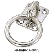 A-043 [水本 ステンレス 丸カンプレート 丸カン内径40mm 34mm×40mm 1個]