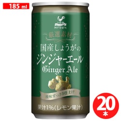 神戸居留地 厳選素材 国産しょうがのジンジャーエール 缶 185ml×20本 [炭酸飲料]