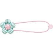 ヘアゴム ストライプフラワー HAG5 グリーン