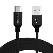 アルミコネクタ 高耐久生地 USB2.0Type-Cケーブル1.8m A-C ブラック USB2-NUM012-BK1.8M