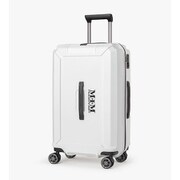 スーツケース フロントハンドル搭載PPボディ 旅行日数目安：1週間以上 90L TSAロック搭載 ファスナータイプ ホワイト M3005-Z74WH