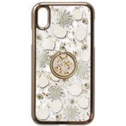 PF-IXS-056R [リング付押花ケース iPhone XS/X WH]