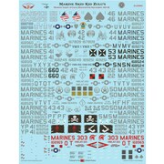 FL35001 マリーン・スキッド・キッズ・ズールーズ アメリカ海兵隊 AH-1Z用 デカールセット [1/35スケール エアクラフト用デカール]