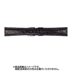 CRA-A 19mm-15mm RA型押ワニ ブラック [時計バンド]