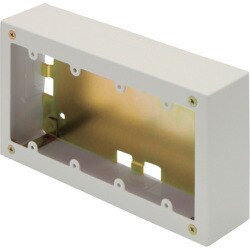 AB6143 [マサル メタルモール付属品 4個用スイッチボックス 深型 ミルキーホワイト]