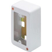 ABN3112 [マサル メタルモール付属品 1個用スイッチボックス 浅型 ノックなし ホワイト]