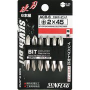 ACB6245 [サンフラッグ 両頭シルバービット6本組#2X45mm]