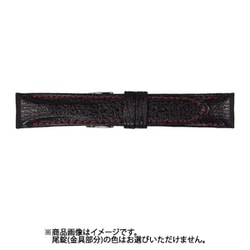 ZS-AR 20mm-18mm シャーク ブラック/レッドステッチ [時計バンド]