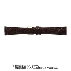 WS-B 20mm-14mm 腹ワニS ダークブラウン [時計バンド]