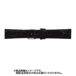 WC-A 18mm-16mm 腹ワニC ブラック [時計バンド]