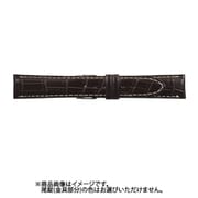 WRM-BW 19mm-16mm クロコマット ダークブラウン/オフホワイトステッチ [時計バンド]