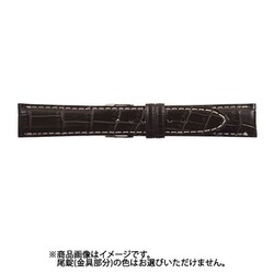 WRM-BW 20mm-16mm クロコマット ダークブラウン/オフホワイトステッチ [時計バンド]