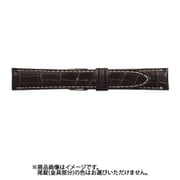 WRM-BW 20mm-16mm クロコマット ダークブラウン/オフホワイトステッチ [時計バンド]