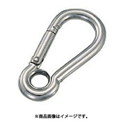 B-091 [水本 ステンレス スナップフックA型 リング付 線径7mm 長さ70mm （849-0727） 1個]