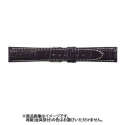 WRM-NW 20mm-16mm クロコマット ネイビー/オフホワイトステッチ [時計バンド]