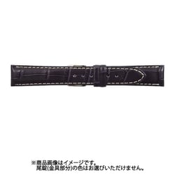 WRM-NW 22mm-18mm クロコマット ネイビー/オフホワイトステッチ [時計バンド]