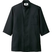 コックシャツ 五分袖 兼用 ブラック 7749 C-10 SS