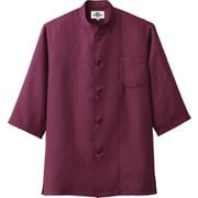 シングルコックシャツ 五分袖 兼用 ワイン 7756 C-2 5L