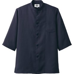 シングルコックシャツ 五分袖 兼用 ネイビー 7756 C-5 LL