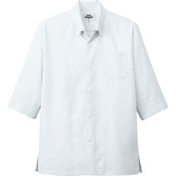 コックシャツ 五分袖 兼用 ホワイト 7757 C-1 L