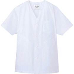 白衣 半袖 男性用 ホワイト AB6402 C-1 S