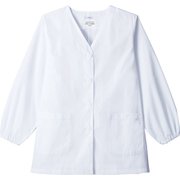 白衣 長袖 女性用 ホワイト AB6403 C-1 19号