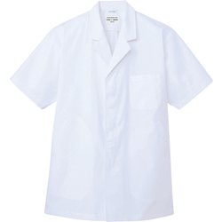 白衣 半袖 男性用 ホワイト AB6407 C-1 S