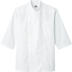 コックシャツ 兼用 七分 ホワイト AS8046 C-1 3L
