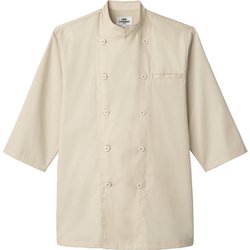 コックシャツ 兼用 七分 ベージュ AS8046 C-7 M