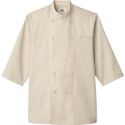 コックシャツ 兼用 七分 ベージュ AS8046 C-7 4L