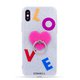 16200 [iPhone XSMax用ケース Silver Glitter Pink Heart]