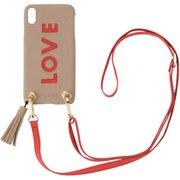 16175 [iPhone XS Max用ケース Strap Beige Love]