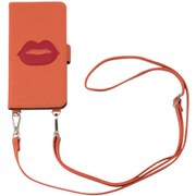 16221 [iPhone XS Max用ケース Strap Bookcase Red Lip]