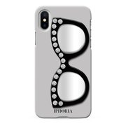 16235 [iPhone XS/X用 ケース Silver Strip Love With Glasses]
