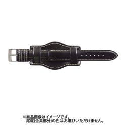 CAR-AW 20mm-18mm ATRカーフ ブラック/オフホワイトステッチ [時計バンド]