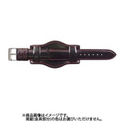 CAR-AR 18mm-18mm ATRカーフ ブラック/レッドステッチ [時計バンド]