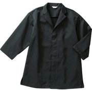 白衣 七分袖 兼用 黒 DN6853 C-10 3L
