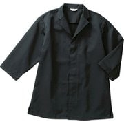 白衣 七分袖 兼用 黒 DN6853 C-10 4L
